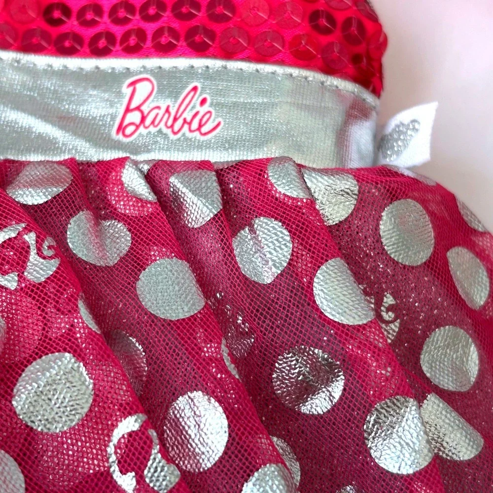 Build a Bear BAB‎ x Barbie Dress Shoes Set Glittery Pink Polka Dot Outfit